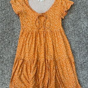 Jessica Simpson Orange Floral Womens Dress